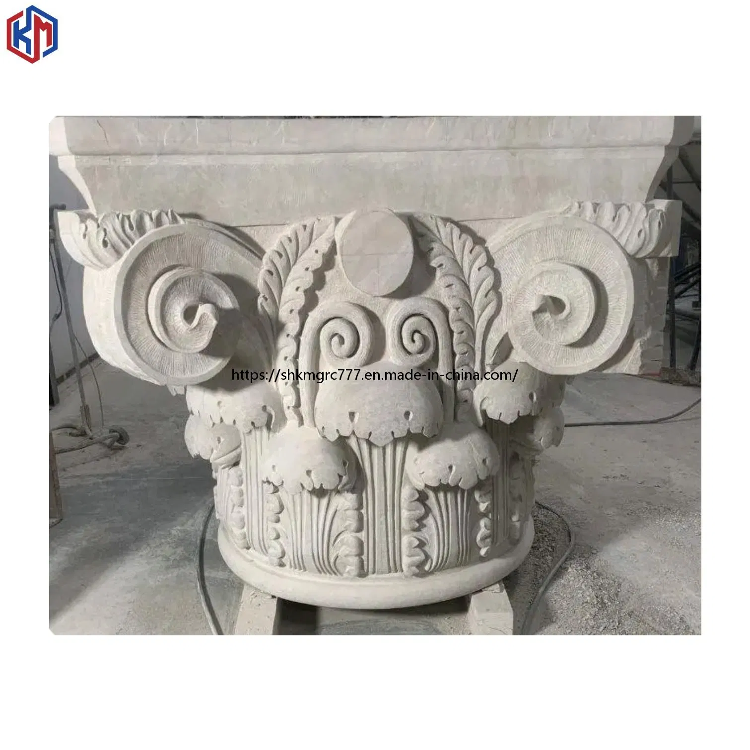 Grc FRP Statue Sculpture Relief for Palace Church Mosque Exterior Wall Decoration