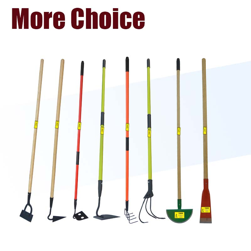 Long Fiberglass Handle Carbon Steel Farming Garden Pitch Agricultural Lawn Fork Leaf Hook Rake