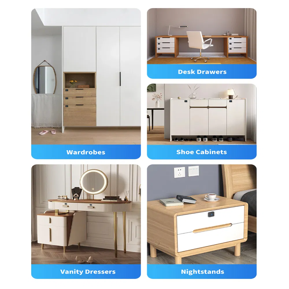 Intelligent Keyless Fingerprint Lock for Drawer Cabinet Use Micro Electronic Biometric Lock for Home Office Furniture Use