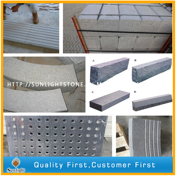 Cheap Price G603 Sesame White Flamed Granite Paving Stone for Landscape