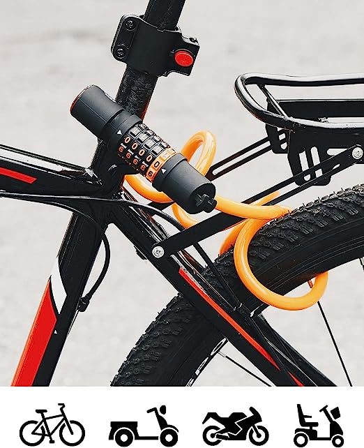 High Quality Safety Steel Mountain Chain Bike Locks with 5-Digit Combination