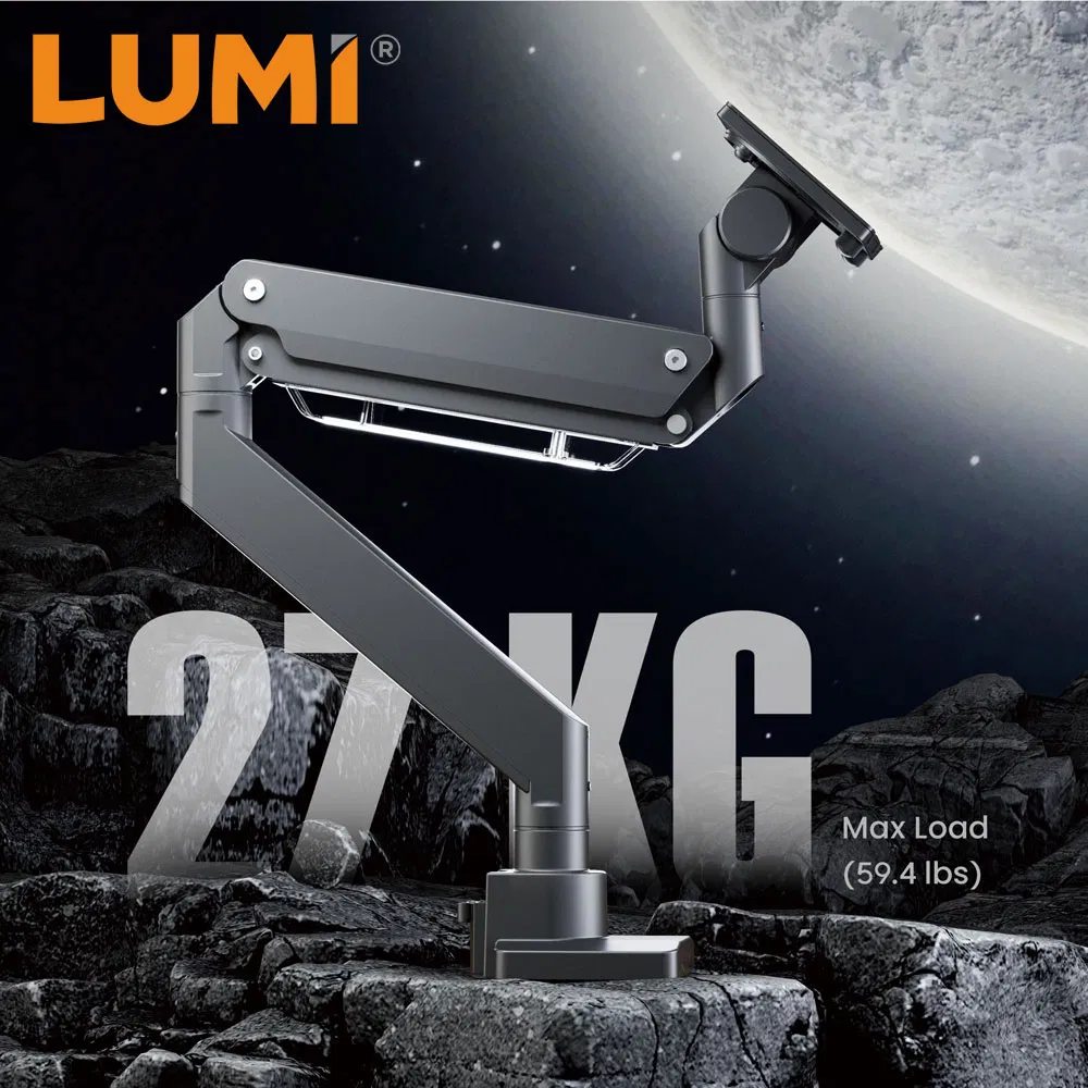 Кронштейн для монитора LUMI Ultrawide с газовой пружиной и USB