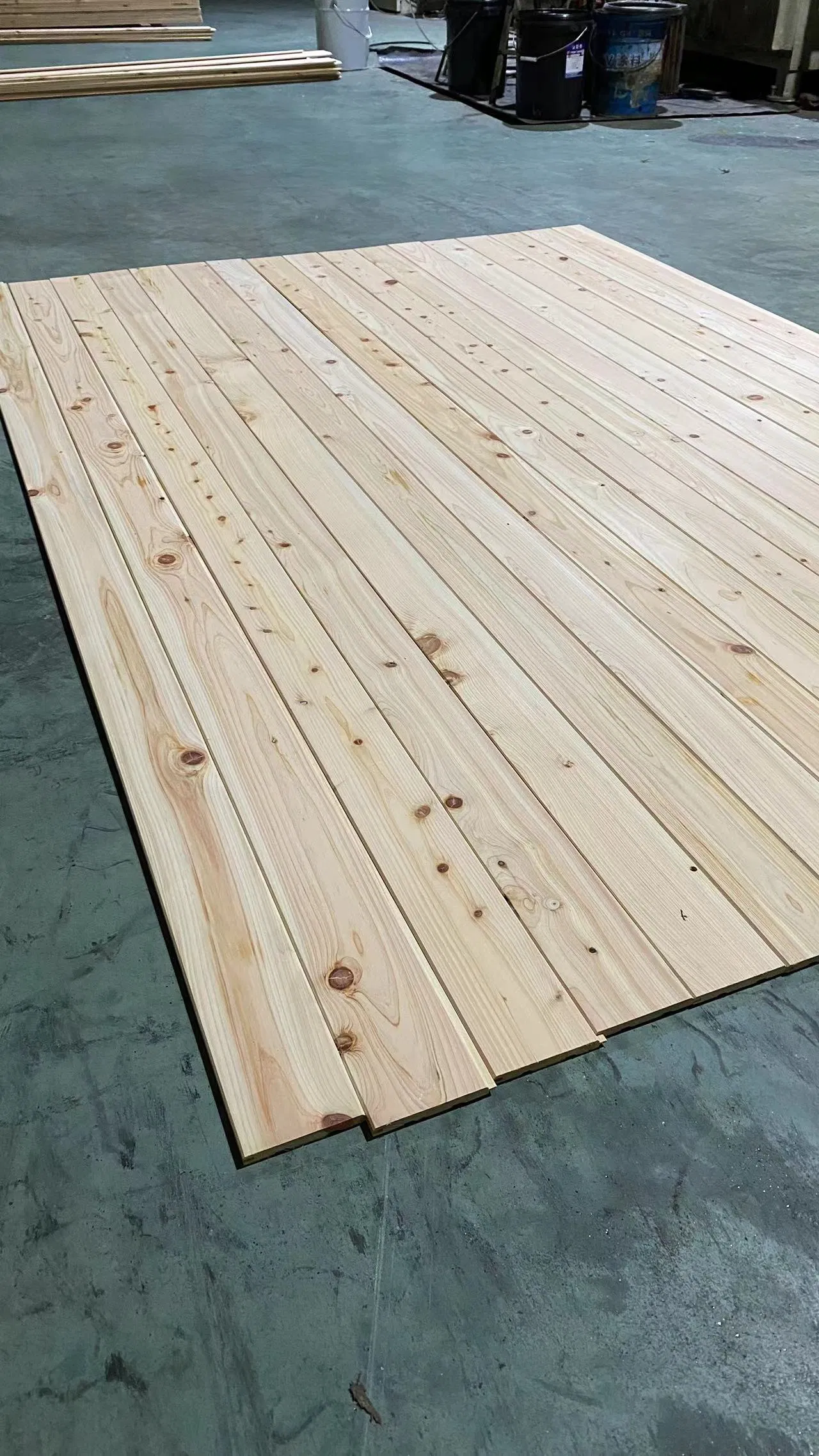 10X100X2400/3600mm Solid Wood Hinoki Wall Panel Japanese Hinoki Wood Board