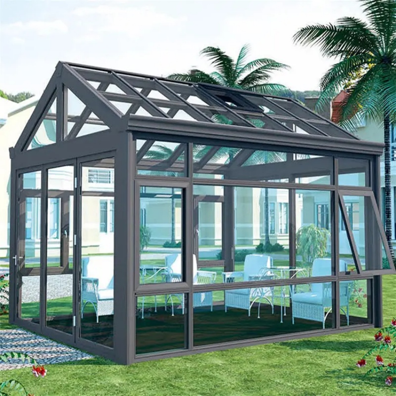 Four Season Garden Lean to Wall Backyard Aluminum Glass House Enclosures Houseextension Conservatory Sunroom