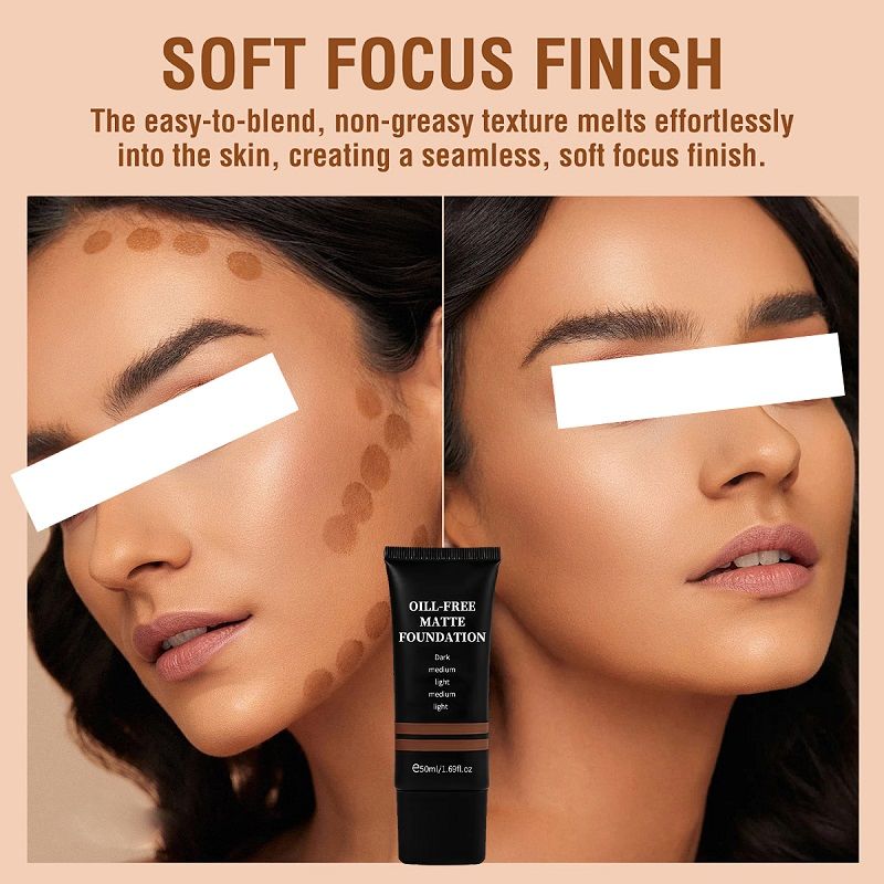 OEM ODM Custom Logo Wholesale Face Waterproof Matte Full Long-Lasting Barrier Concealer Matte Waterproof Liquid Foundation