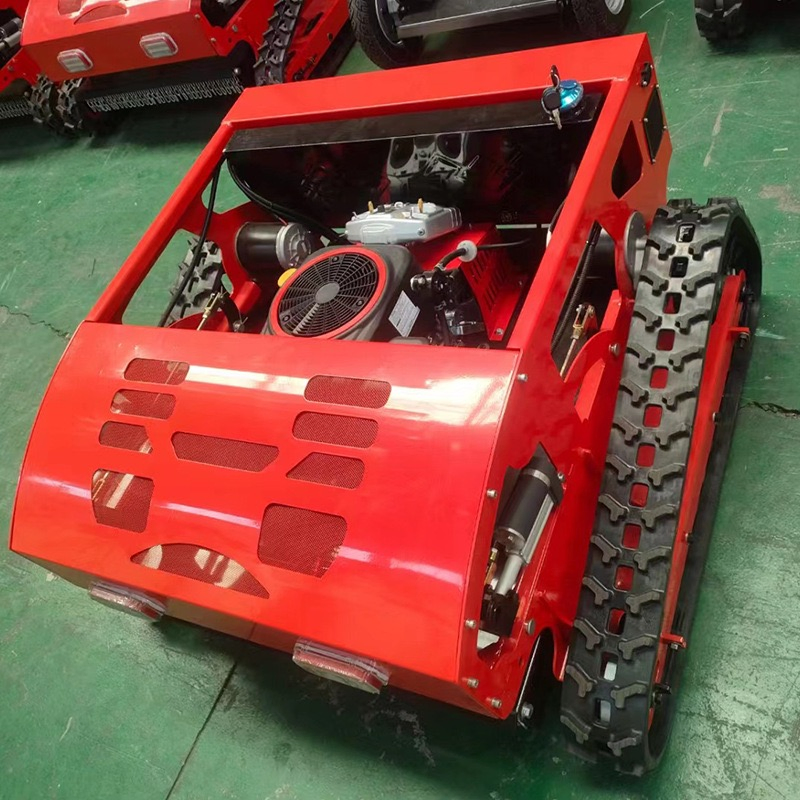 China-Made 4-Stroke Cordless Crawler Remote Control Robot Lawn Mower Zero Turn Track-Type Rotary Cutter Diesel Flail Lawn Mower