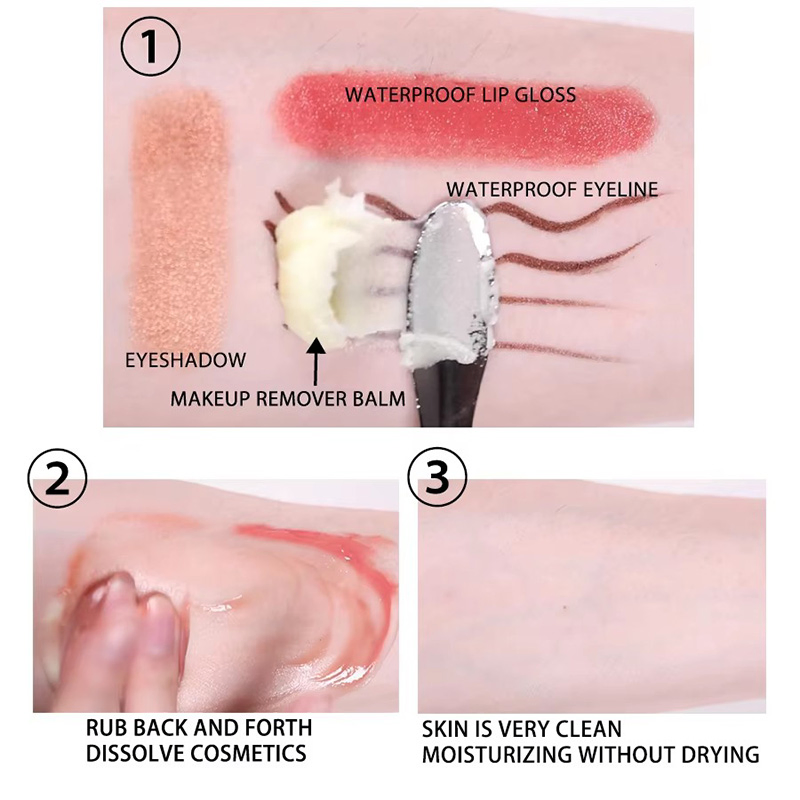 Wholesale Private Label Natural Organic Gentle Melting Makeup Removing Face Cleansing Cream Remover Balm Customized