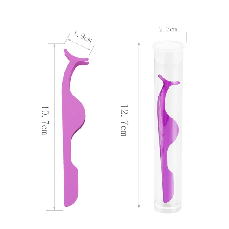 Custom Logo Private Label Pink Plastic Lashes Applicator Tweezers Bulk Magnetic Lash Tweezers Packaging False Eyelash Tweezers