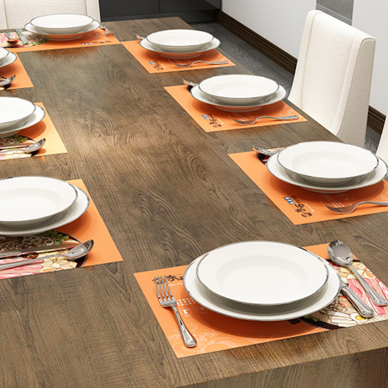 Custom Printed Placemat Paper Restaurant Dining Plates Table Place Mat Disposable Tray Mat Paper Placemats for Dinner