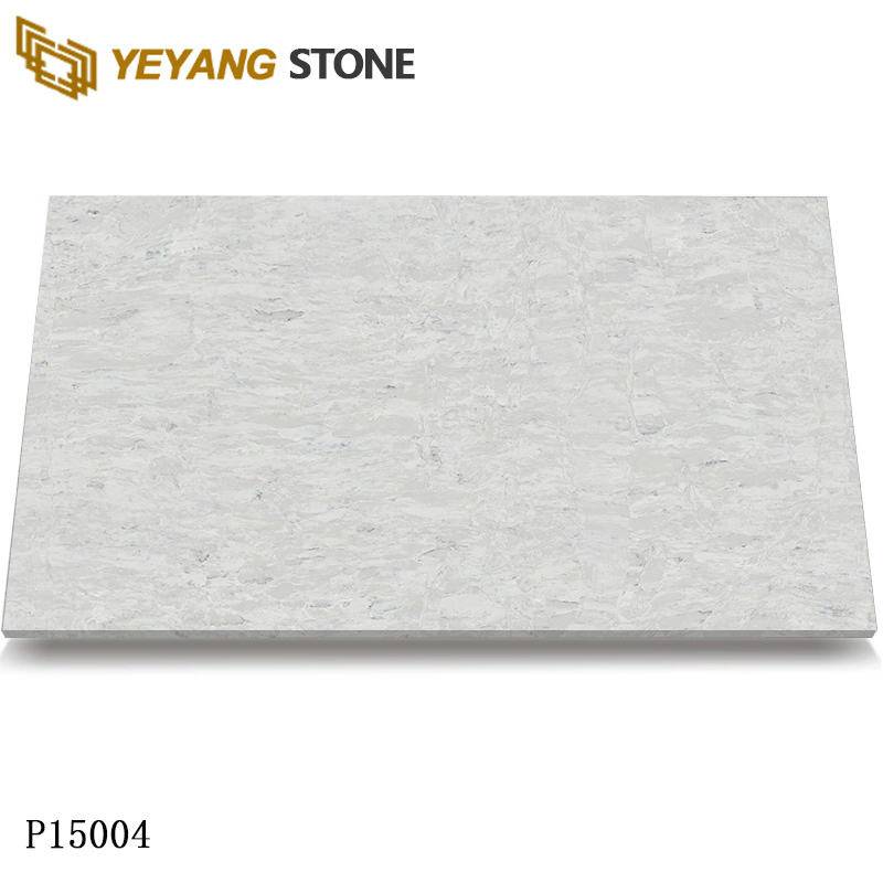 Beige Grey Quartz Slab for Countertops/Backsplashes/ Walls/Flooring