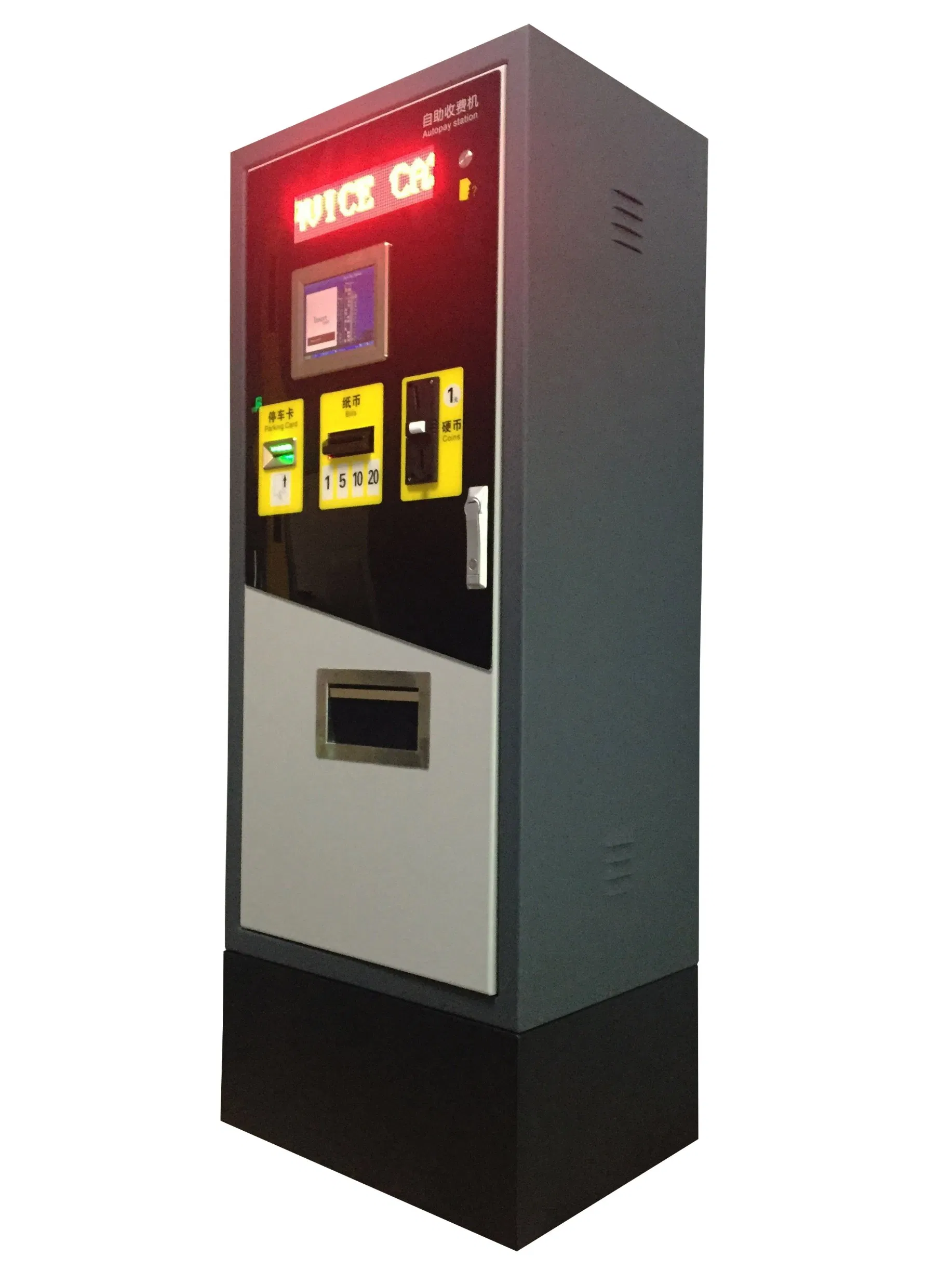 Auto Payment Station Kiosk in Parking Lot Entrance Payment Parking System