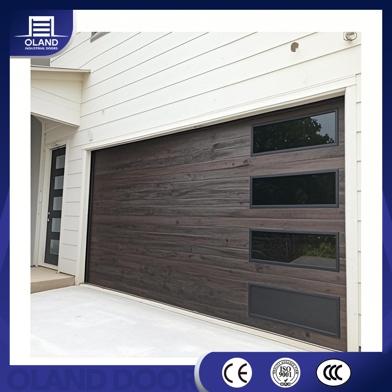 Modern Design Custom Aluminum Automatic Garage Door Insulation Sectional Remote-Controlled Motorized Driveway Garage Doors for Villa Homes