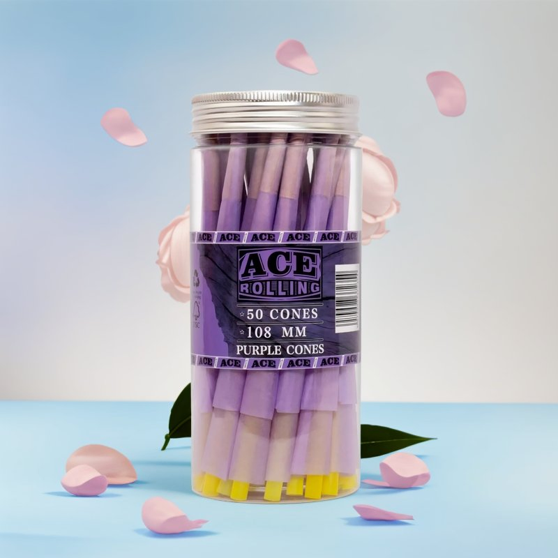Party Decoration Purple 1000PCS/Box King Size 108mm Rolly Papers
