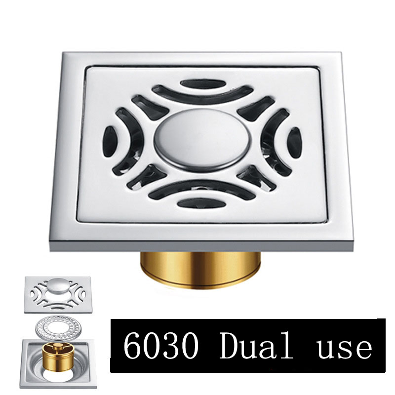 Сифон напольный с решеткой, нержавеющая сталь