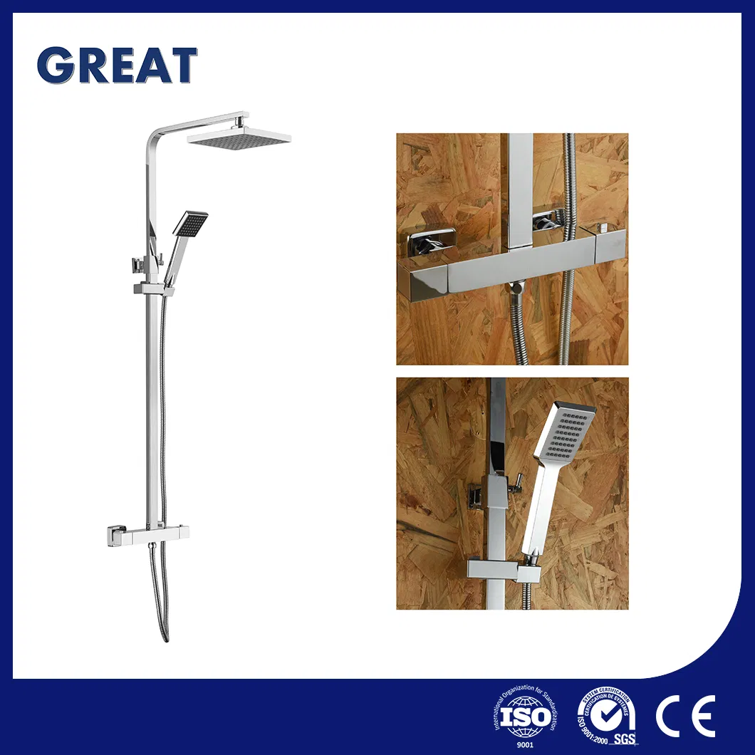 Great Outdoor Shower Faucet Sample Available Shower Towers & Columns China Gl78002sk Thermostatic Shower Kit Set Contemporary Shower Column Set White Supplier