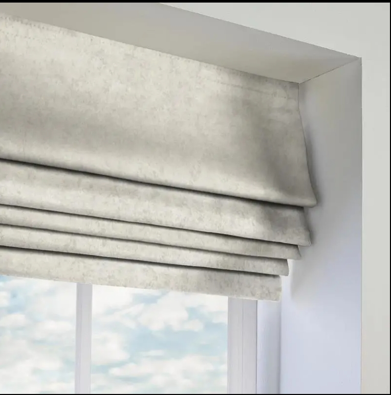 Wholesale European Style Fabric Roman Shades Electric and Manual Roman Blinds