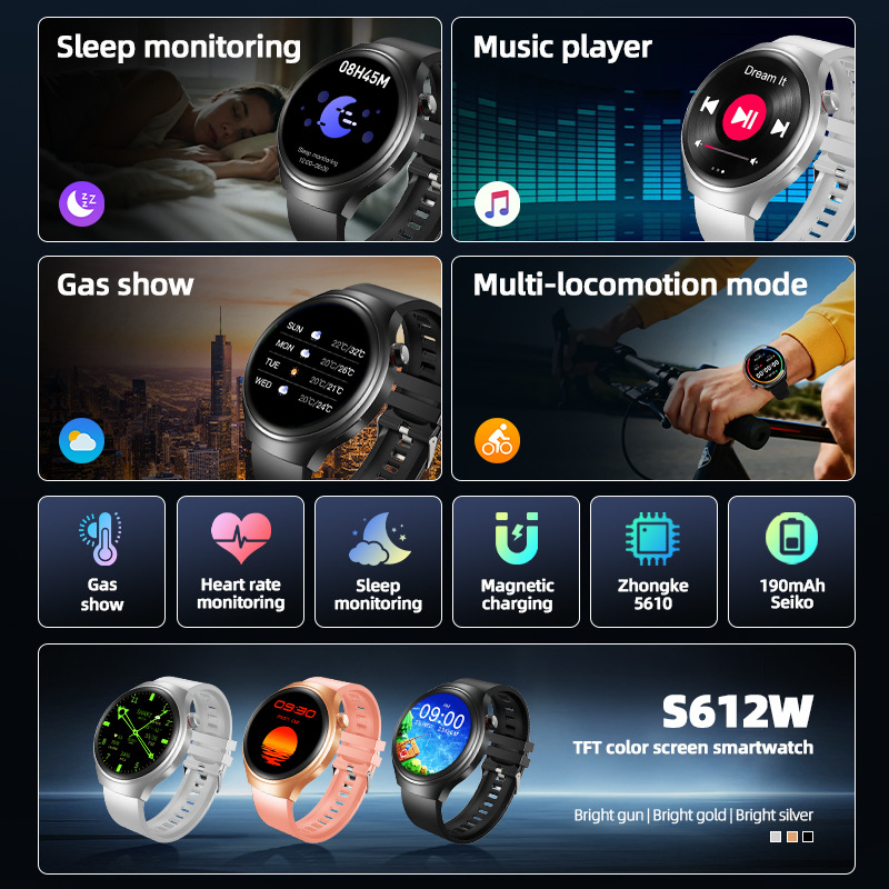 Hot-Selling Low Price Unisex 1.53inch Blood Pressure Monitoring Waterproof Smart Bluetooth Watch