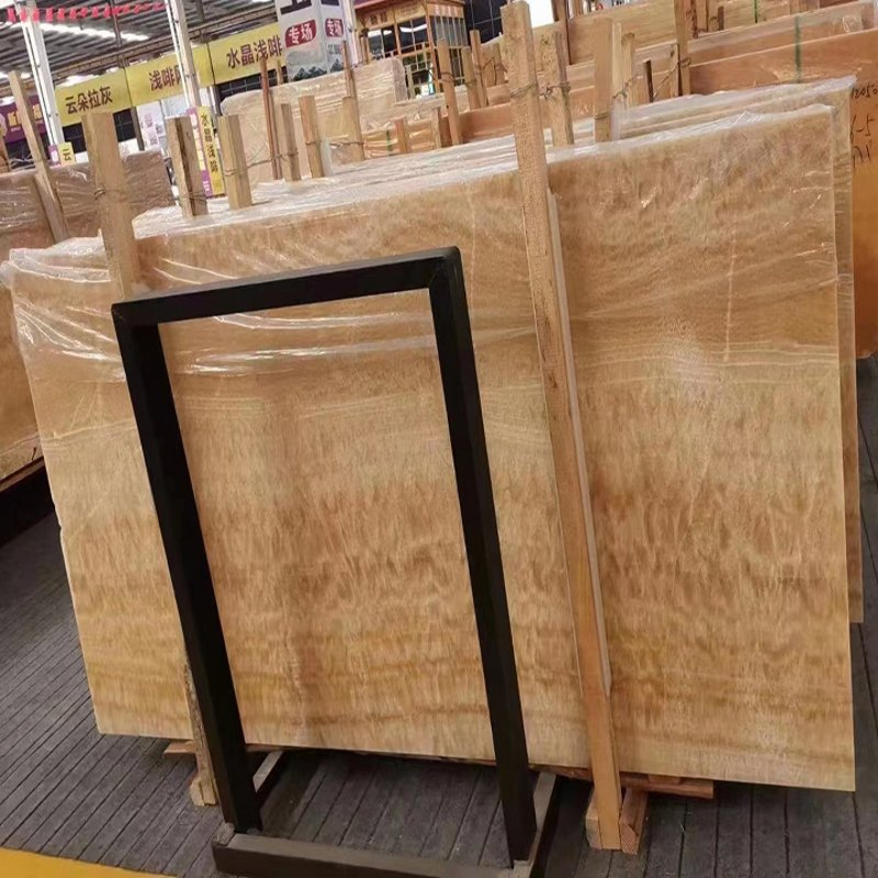 Luxury Interior Decoration Chinese Yellow Honey Onyx Marble Wall Panel