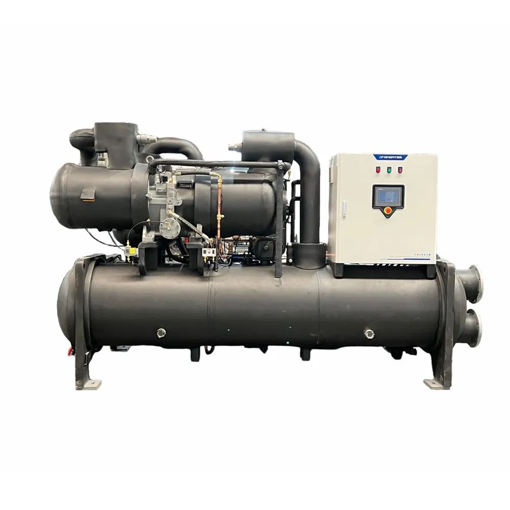 Second Generation High Efficient Heat Pump Chiller for Sale High Performance Auto-Control Industrial Water Cooling Screw Chiller High Quality Water Cooled