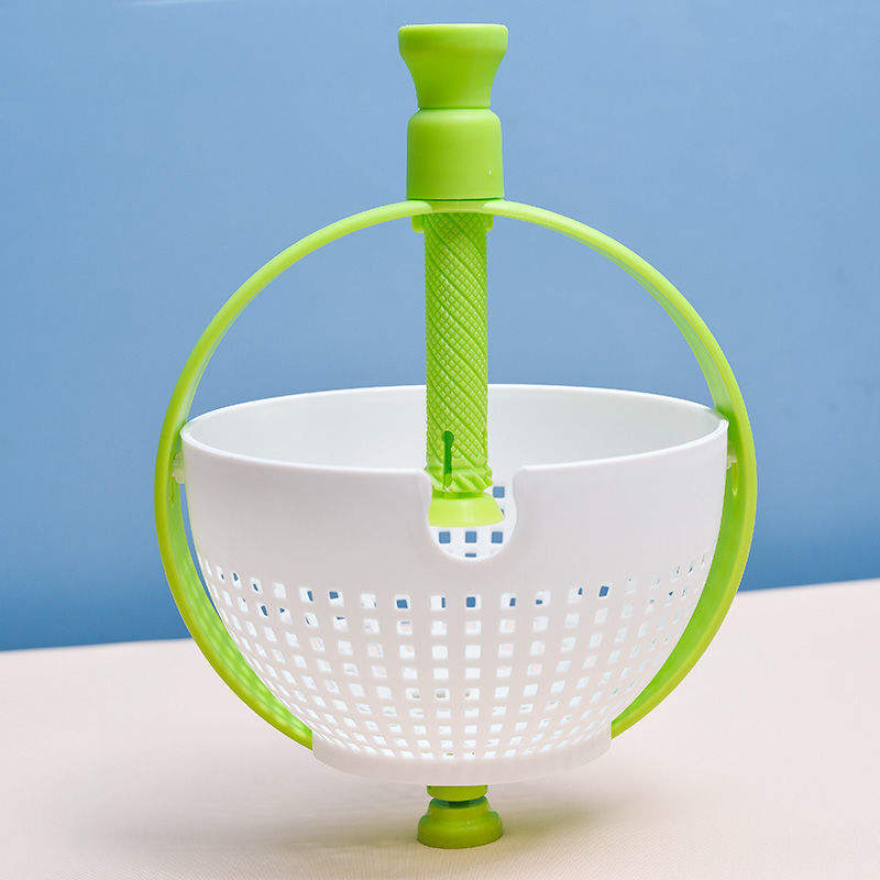 Vegetable Spinner Fruit Washer Multi-Use Collapsible Spinning Colander with Handle