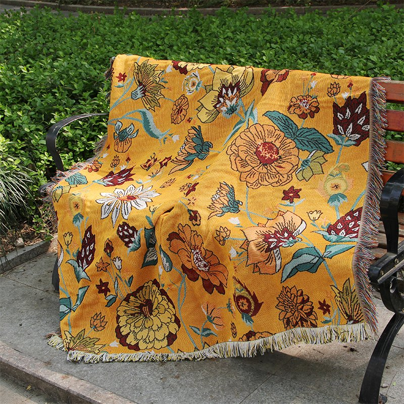 Плед тафтинг с каймой, индивидуальный узор