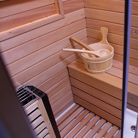 Комбинированная сауна с паром и душем