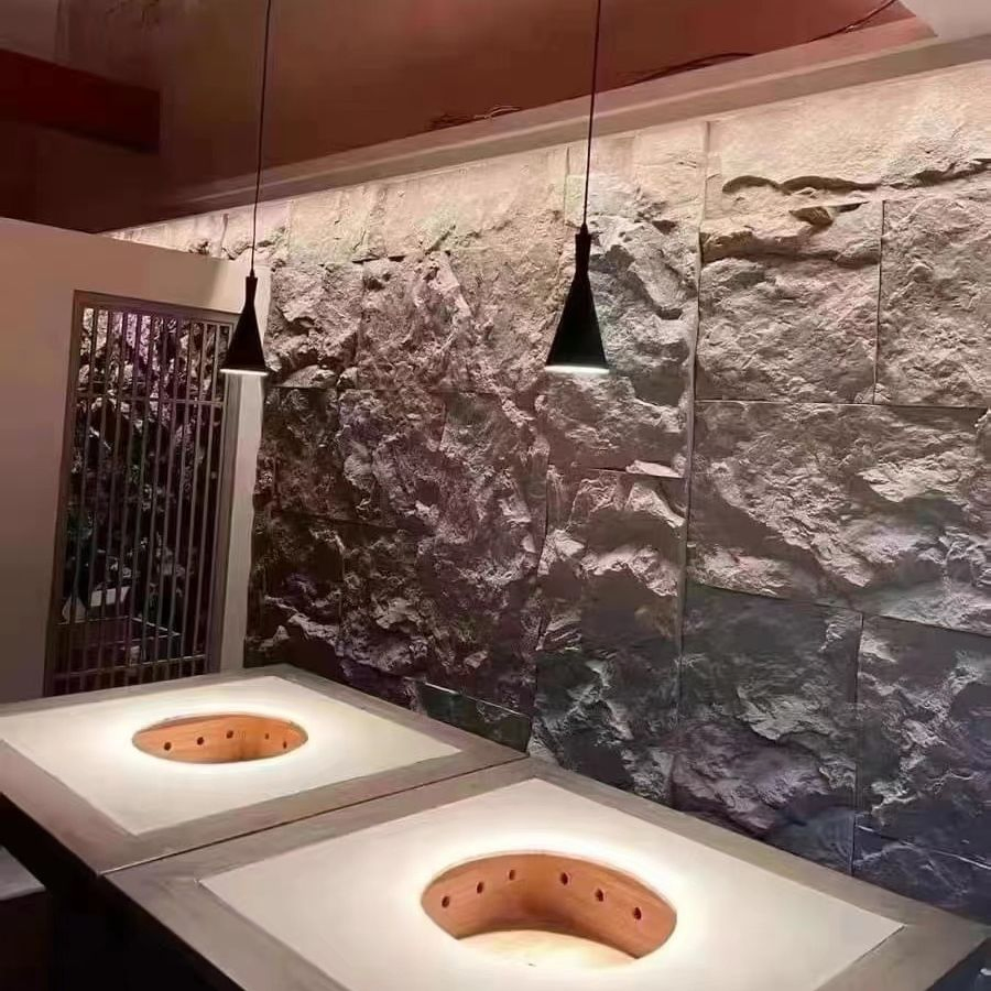 Wholesale Price Indoor Stone Culture Background Waterproof PU Stone Panels