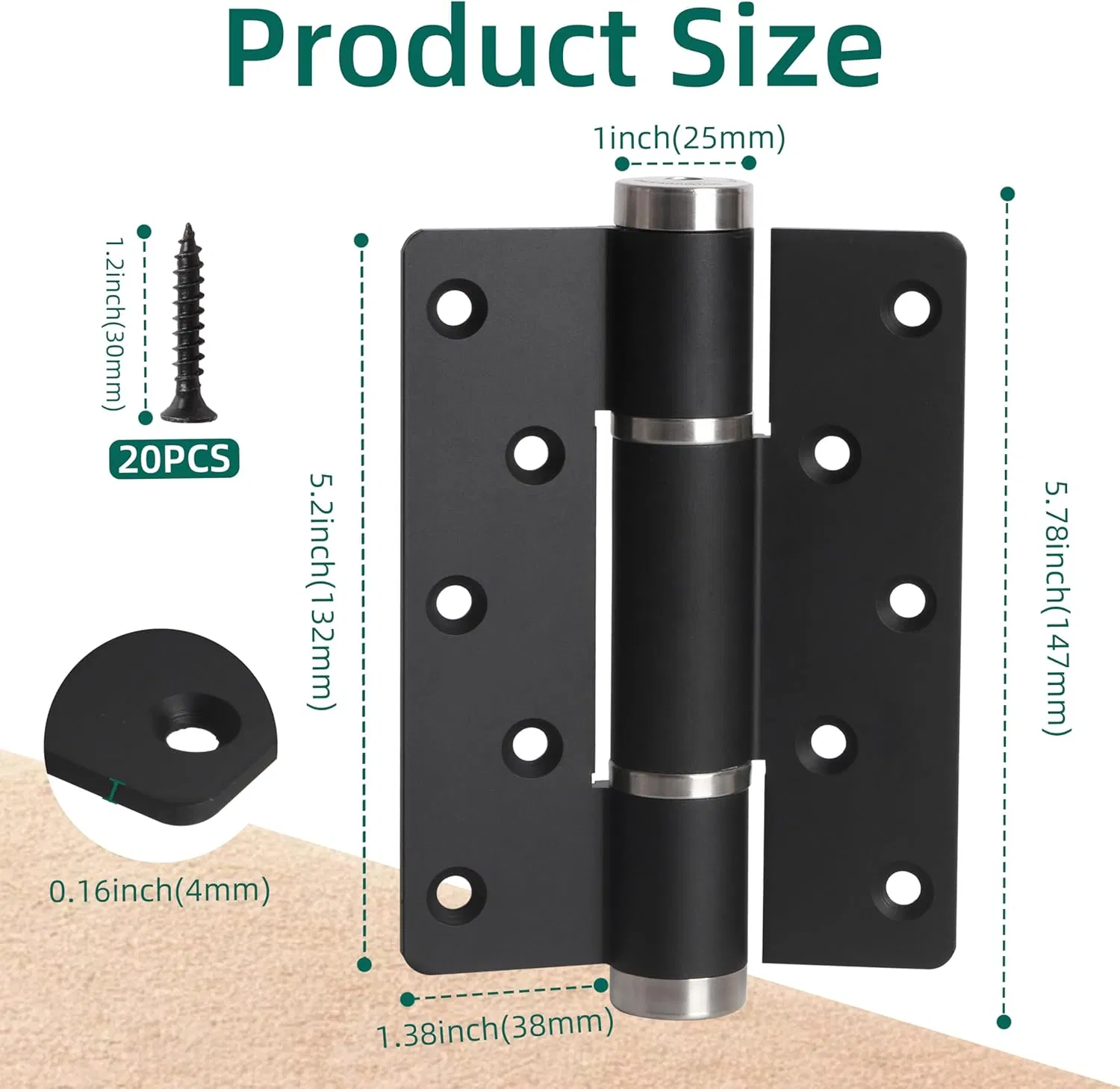 Flat-Opening Hydraulic Door Hinge with Buffer & Anti-Pinch Function