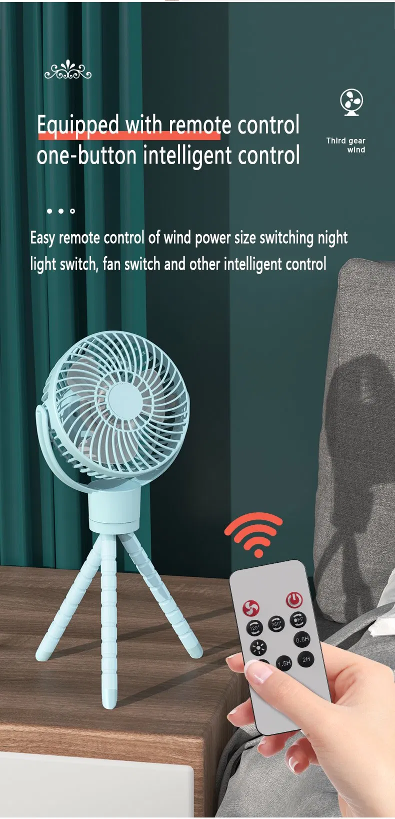 Hot Sell Portable Flexible Tripod USB Mini Summer Fan