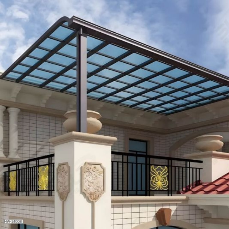 Modern Patio Rust Resistant Polycarbonate Solid Sheet Canopy Sun Shade Awning