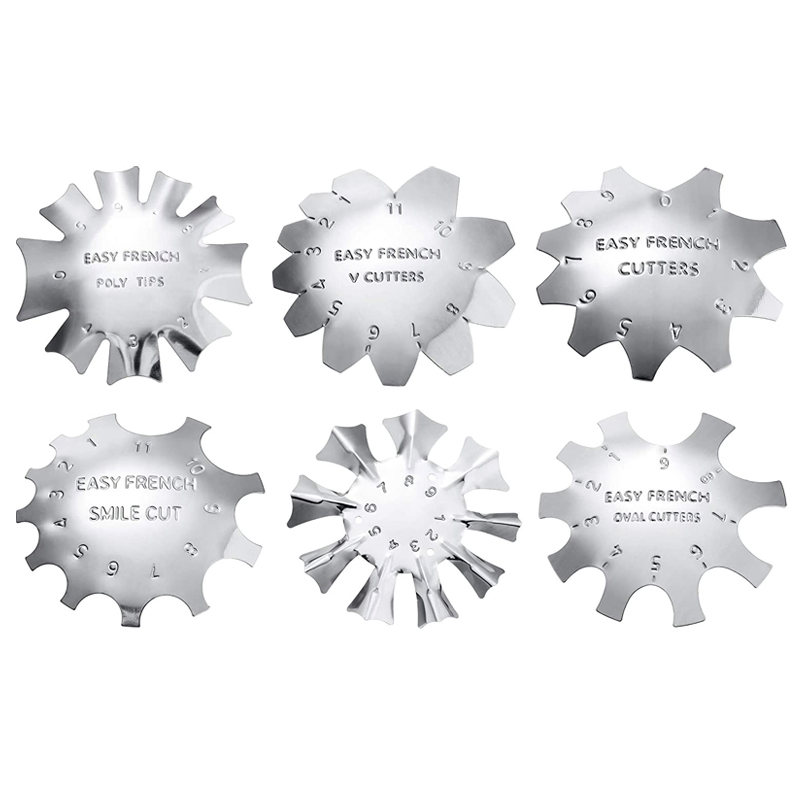 French Style Stainless Steel Manicure Edge V Trimmer Plate Nail Cutter Tool Nail Acrylic Art Tool