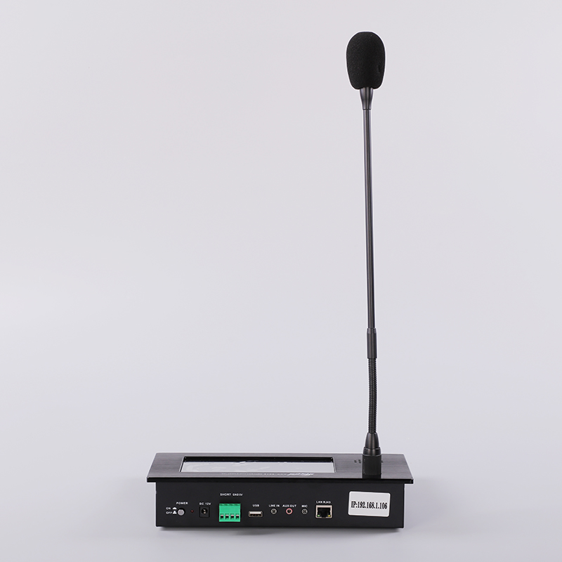 IP Network 7 Inches PA Remote Control Customized Paging Microphone with Touch Screen