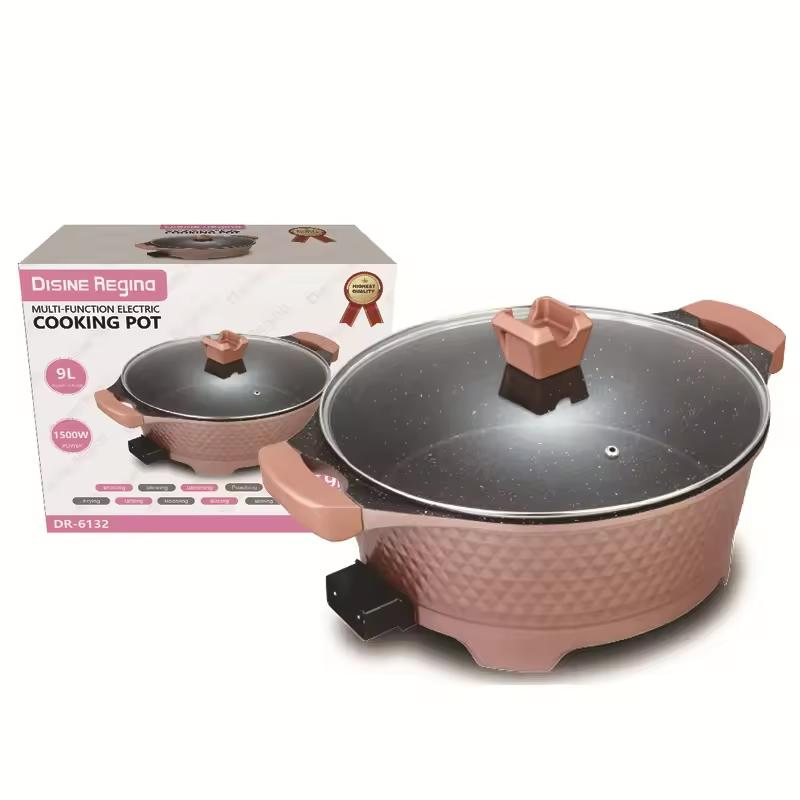 10L New Simple Design Multi Functional Hot Pot Aluminum Kitchen Electric Pan Non-Stick Cooking Pot