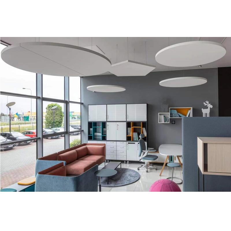 Eco-Friendly Suspended Acoustic Ceiling Panel Fiberglass Circle Cloud Ceiling