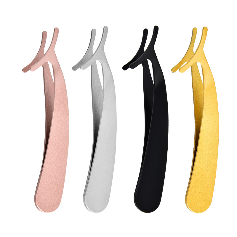Reusable Stainless Steel Seahorse Lash Clip Rose Gold Beauty Tool Eyelash Applicator
