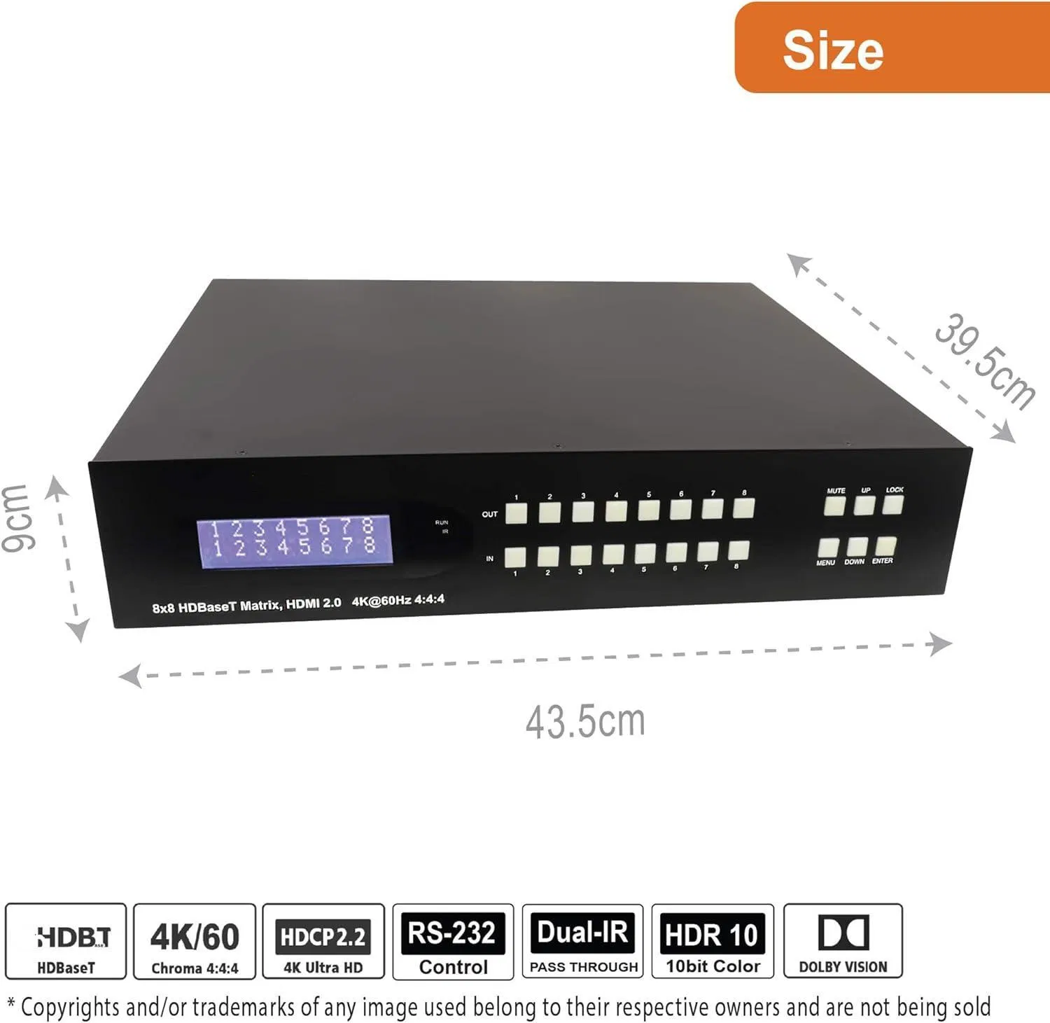 Матричный коммутатор 8x8 HDMI HDBaseT 4K60 Гц