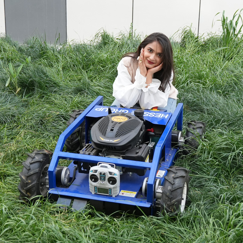 Самоходный робот-газонокосилка SDJG 16HP с пультом ДУ и навесом