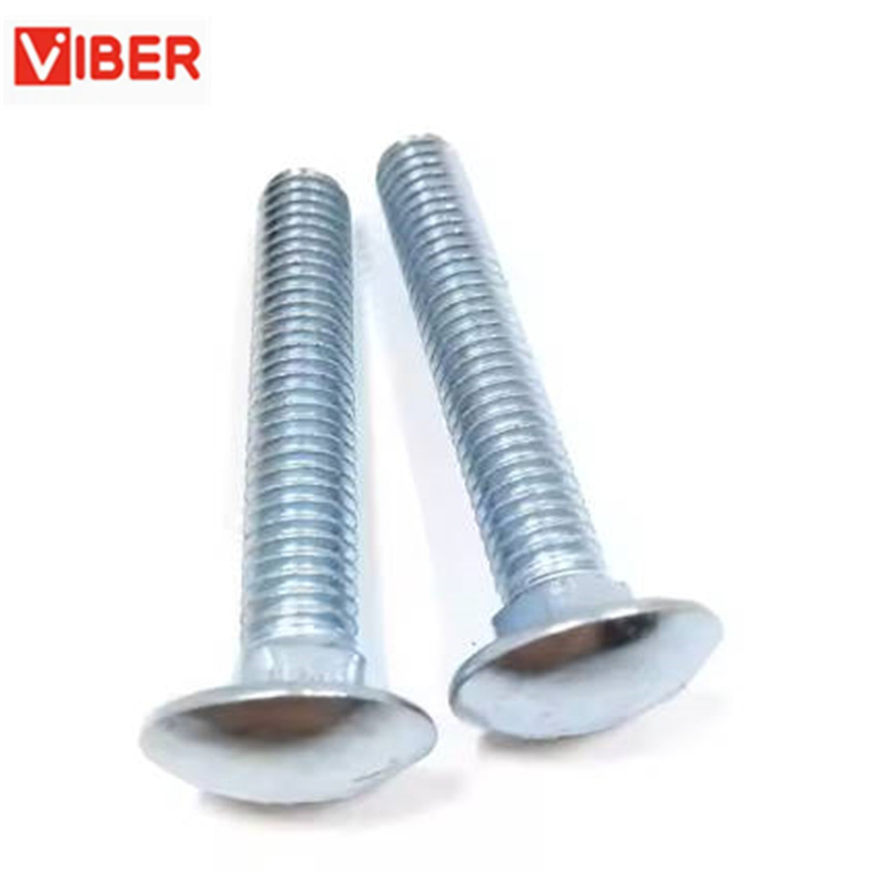 M10 M12 M16 Zinc Cup Square Carriage Bolt Coach Screw with Hex Full Nuts DIN 603