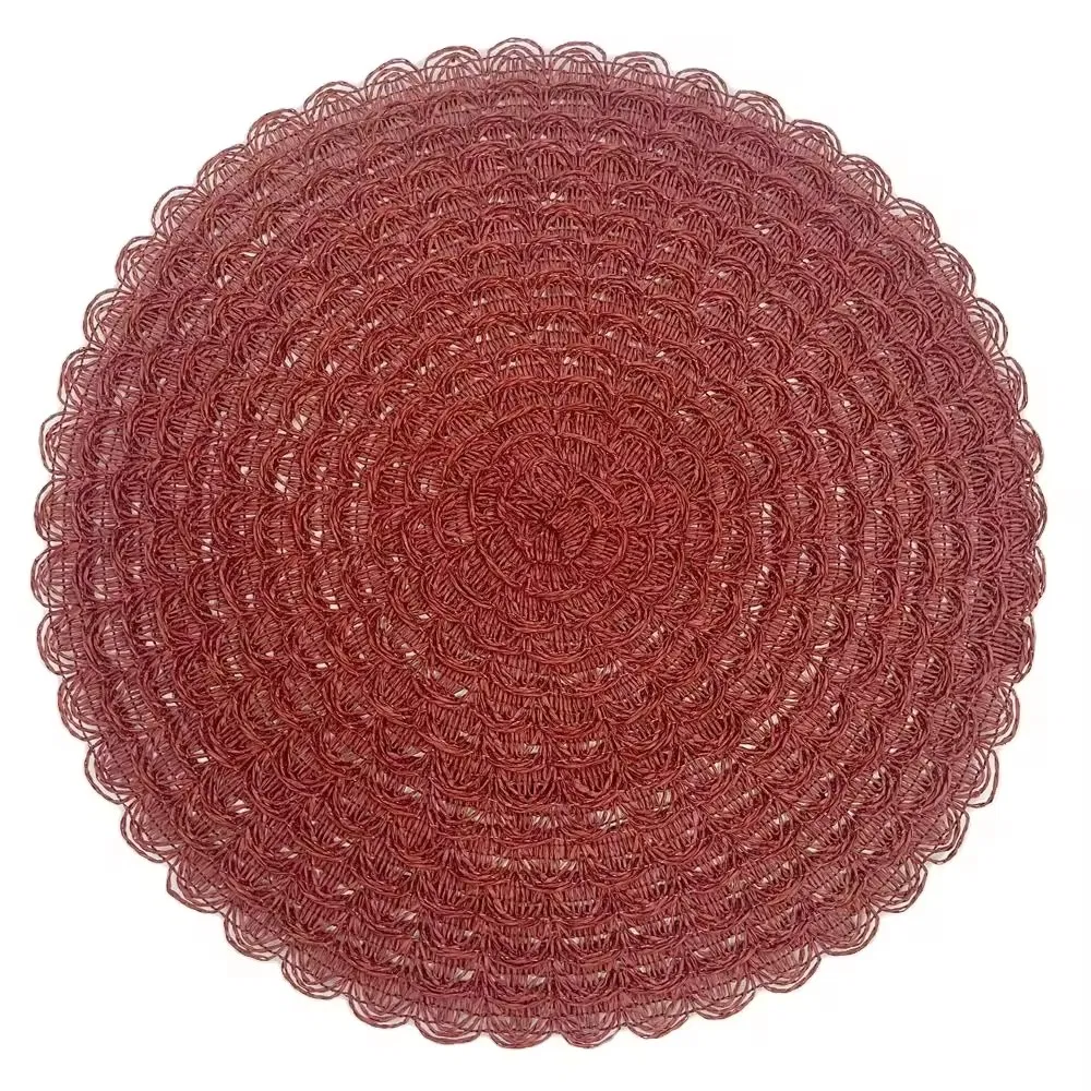 Round Cushioned Unique Woven Paper Placemat