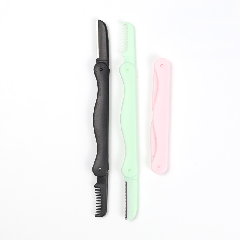 Double-Headed Precision Grooming Slim Reusable Women's Stainless Steel Eyebrow Shaving Razor