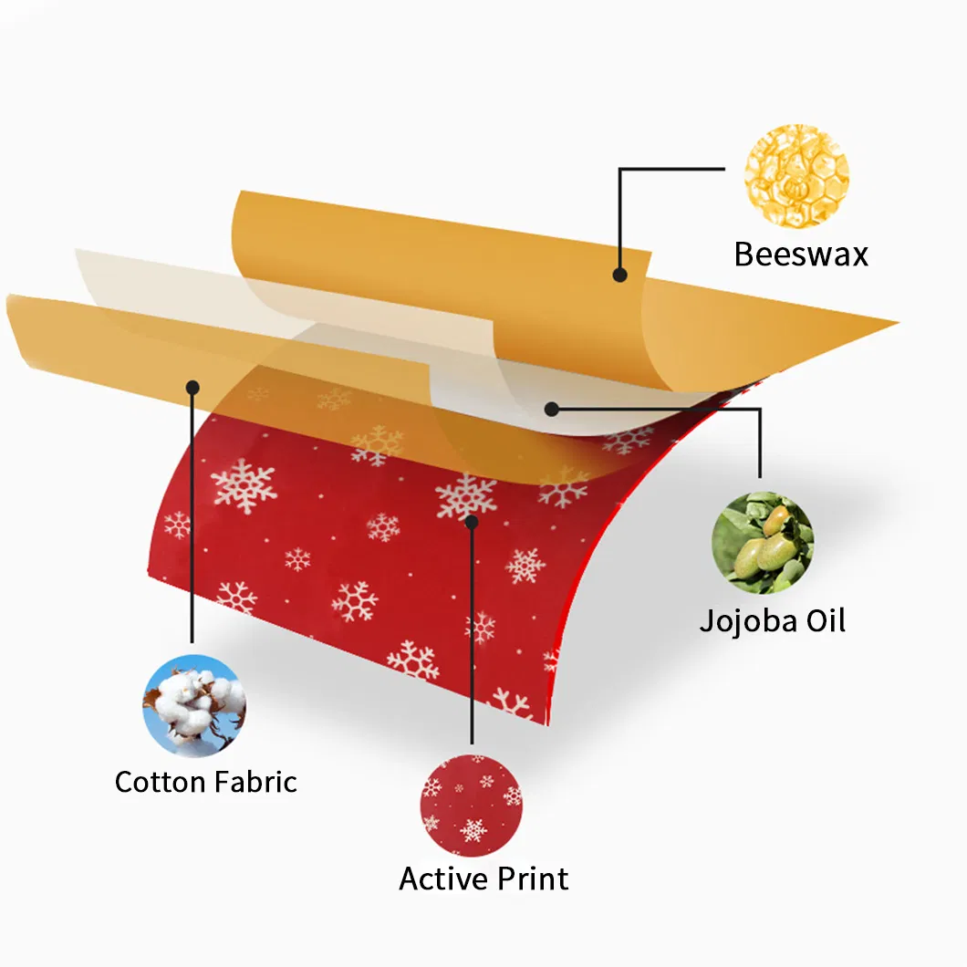 Beeswax Fresh-Keeping Cloth Biodegradable Honey Packaging Food Grade Beeswax Wrap Reusable