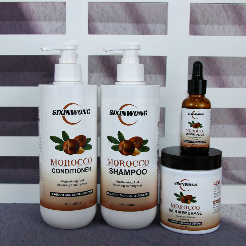 Beauty Cosmetics Morocco Natural Healthy Moisturizing Hair Without Greasy Conditioner Shampoo Set