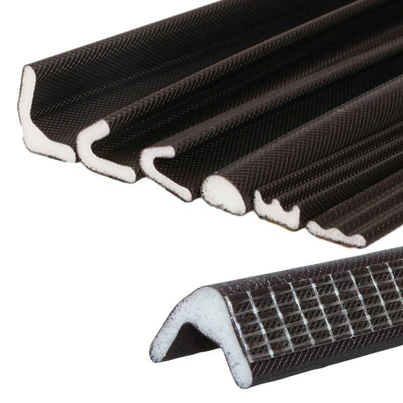 Soundproof PU Door Strip with Cladded PE Surface for Smooth Finish and Durability