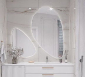 LED Mirror Wall Mounted - 4mm Thickness, 6000K Cool White Illumination