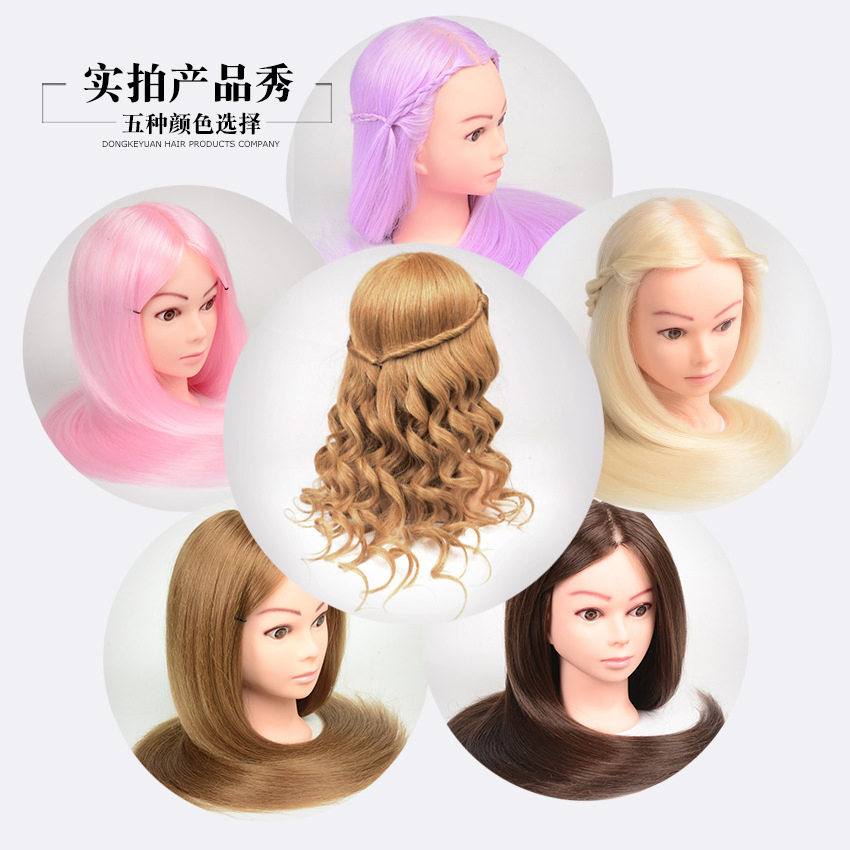 Тренировочная голова для парикмахеров с натуральными волосами