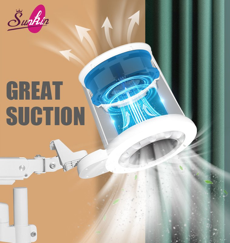 Hot Sale 2 in 1 Manicure Salon Nail Dust Collector 80W Nail Vacuum Cleaner with LED Light