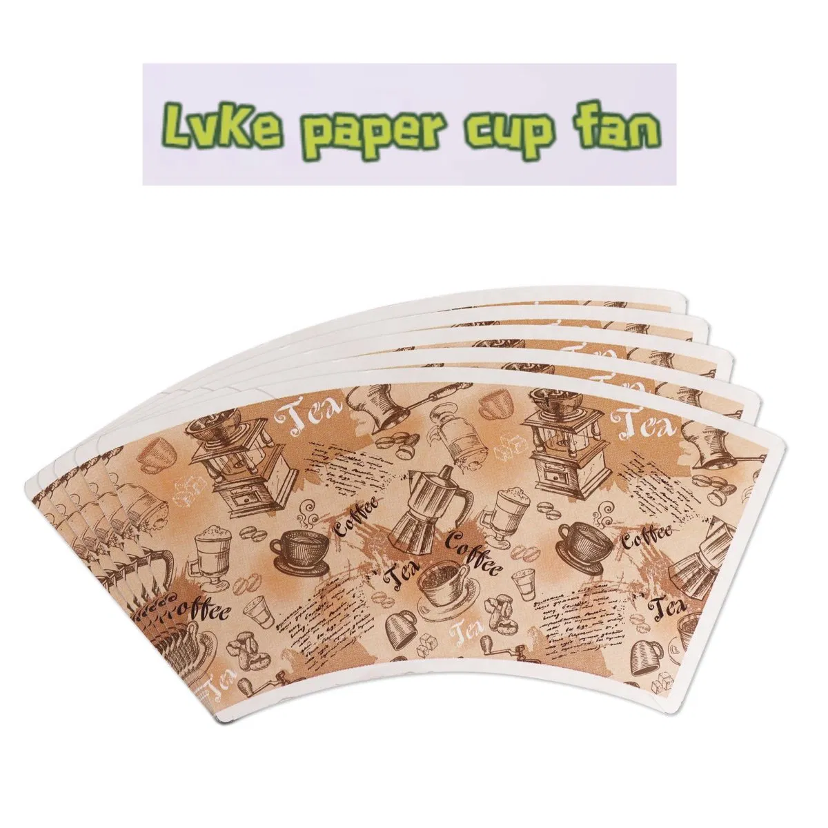 Disposable Printing Coffee Paper Cup Fan Raw Material
