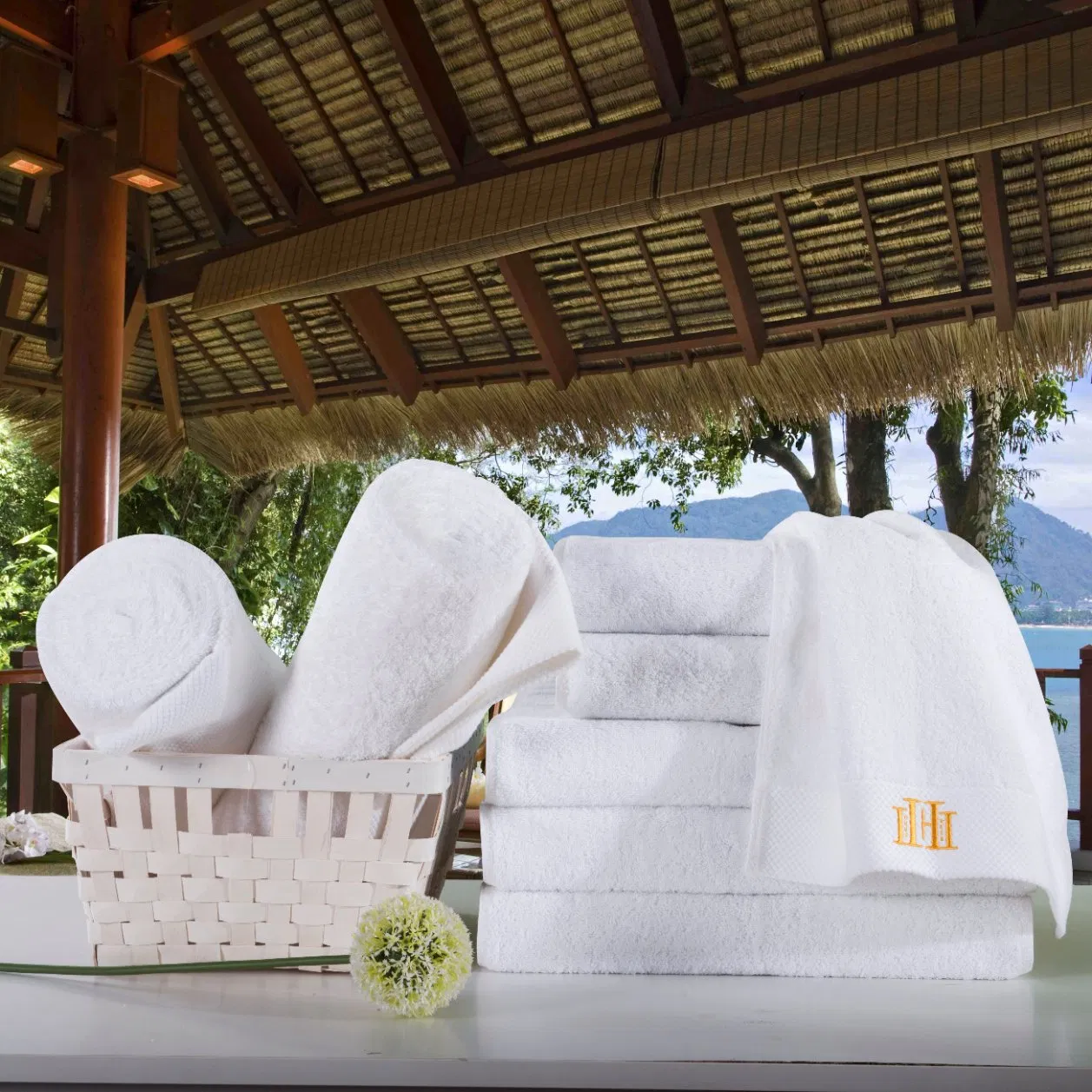 Five Star Hotel Towel Set Custom Private Logo Design Hand Face Bath Towel Collection Set for Hotel