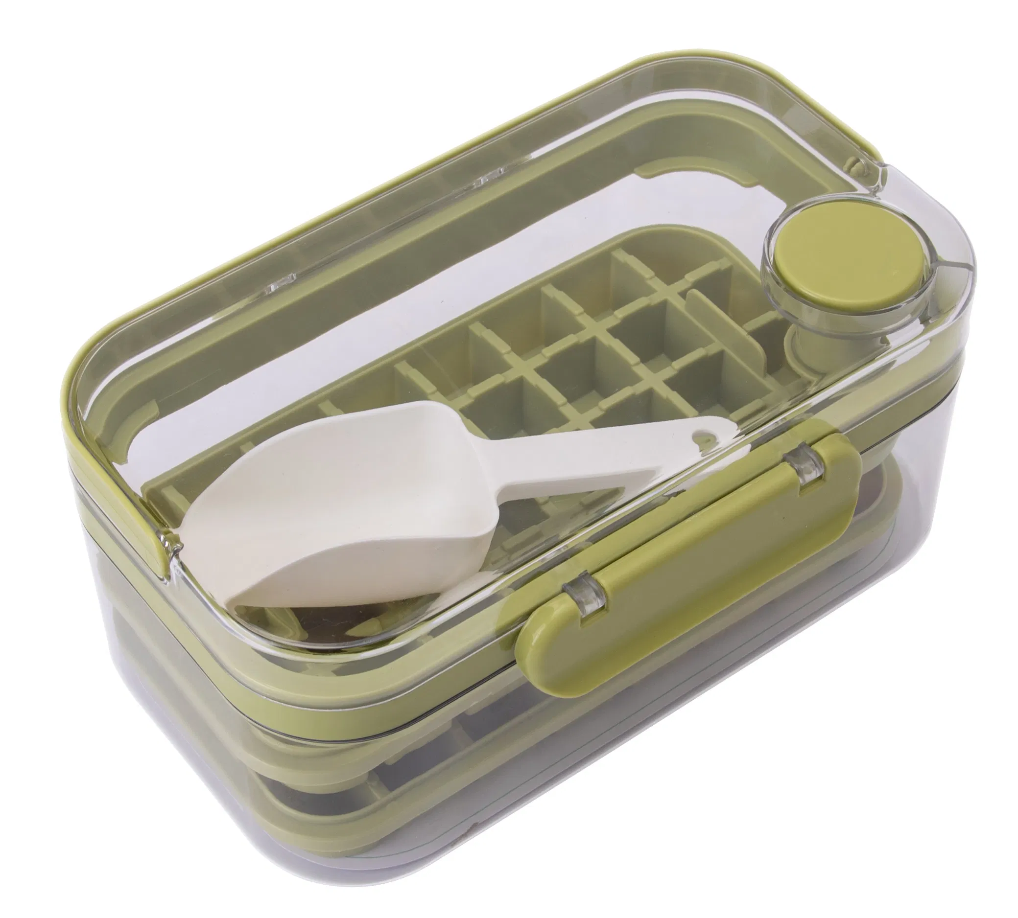 2 Pack Ice Cube Trays for Freezer with Lid and Bin 64 PCS Ice Cube Mold