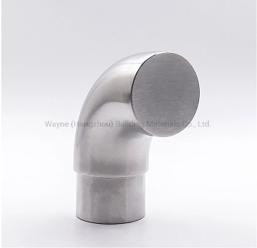 High Quality Stainless Steel Handrail Cover Round Pipe Curved End Cap
